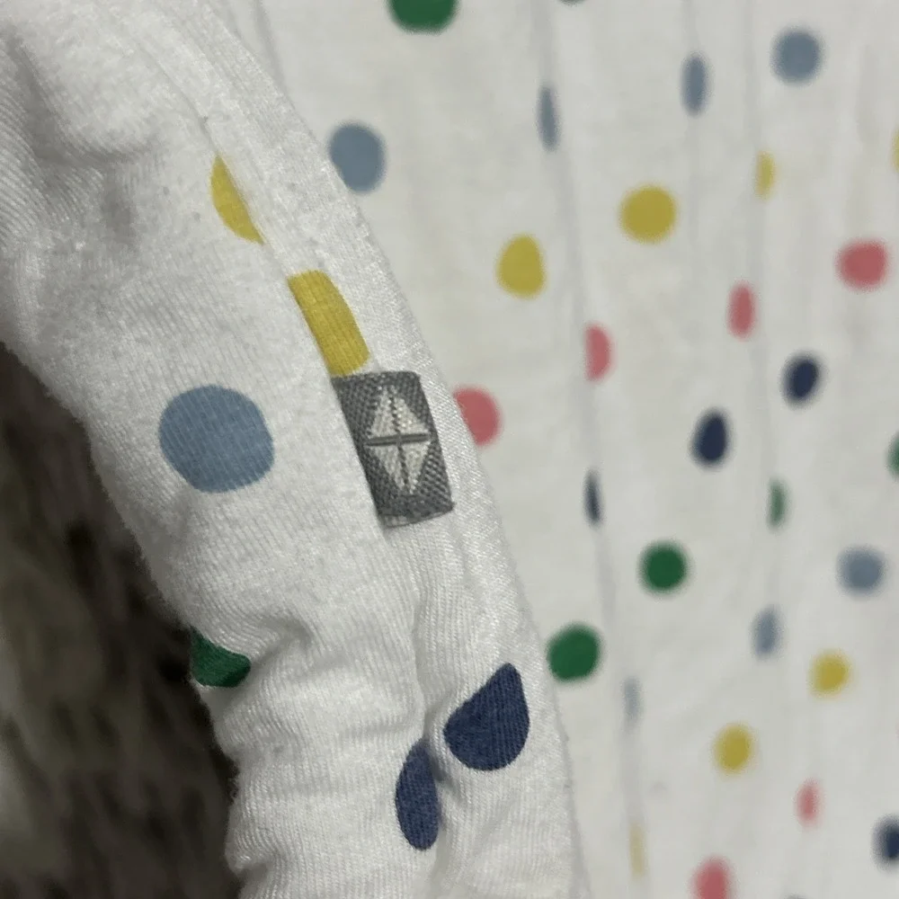 Kyte Baby Sleep Sack Small Rainbow Polka Dot White Bamboo‎ 1.0 Tog Unisex EUC